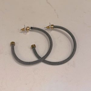 Light Grey Hoop Earrings